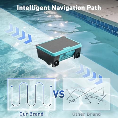 KKI Solar Robotic Pool Skimmer, Cordless Pool Cleaner Vacuum with App & Remote Control,for Inground & Above Ground Pools,Self-Parking