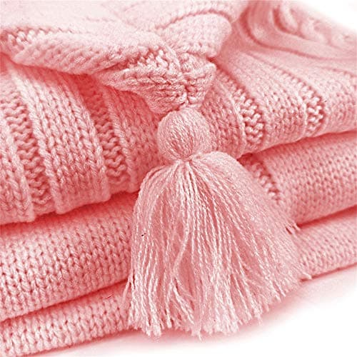 XMWEALTHY Newborn Baby Wrap Swaddle Blanket Knit Sleeping Bag Sleep Sack Stroller Wrap for Baby(Light Pink) (0-6 Month)