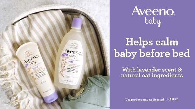 Soothing Baby Wash & Body Lotion, Lavender & Vanilla Scent, Formulated with Oat Extract, Helps Calm Baby Before Bedtime Aveeno Baby Calming Comfort Bath & Body Lotion Set, 2 Items B01C8BR0CO