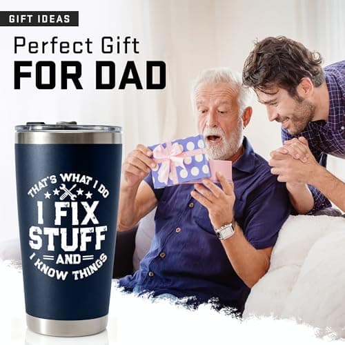 Gifts for Men, Dad for Christmas, Fathers Day - Dads Birthday Gift Ideas, Gifts for Dads from Daughter, Son - Cool Mens gifts Ideas, Mens Birthday Gift Ideas - Stainless Steel Men Tumbler 20Oz B0FS22TCHH