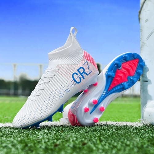 Sunqin Soccer Cleats for Mens Womens Indoor Turf Soccer Shoes Youth AG TF Training Football Boots Unisex