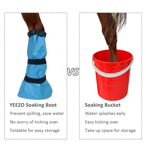 yeezo Hoof Soaking Boot Horse Soaker Hooves Treatment Bag with EVA Pad 1 Pair