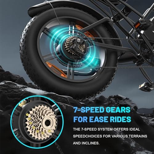 Fat Tire Electric Bike - Foldable E-Bike with Shock Absorption, Throttle Control, LCD Display, and Long Battery Life for Urban Commuting