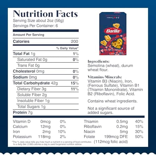 Barilla Heart Shaped Pasta, Non-GMO Kosher Pasta, 12oz. B0CSTBQMJG