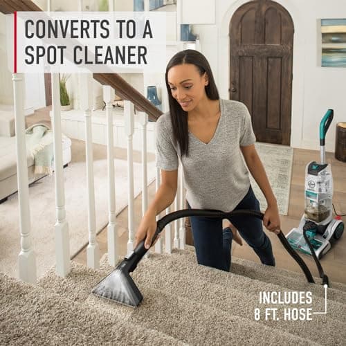 Hoover SmartWash+ Automatic Carpet Cleaner Machine for Carpet and Upholstery, Deep Cleaning Carpet Shampooer Machine, Pair with a Hoover Carpet Cleaner Solution for a Bright, Refreshed Home