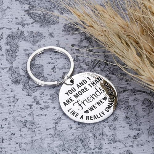 Funny Best Friends Christmas Gifts Ideas for Women Friendship Keychain Gift for BFF Best Friend Birthday Valentines Gifts for Women Men Coworker Teenage Girls Boys Sisters Brother Her Key Ring Sister
