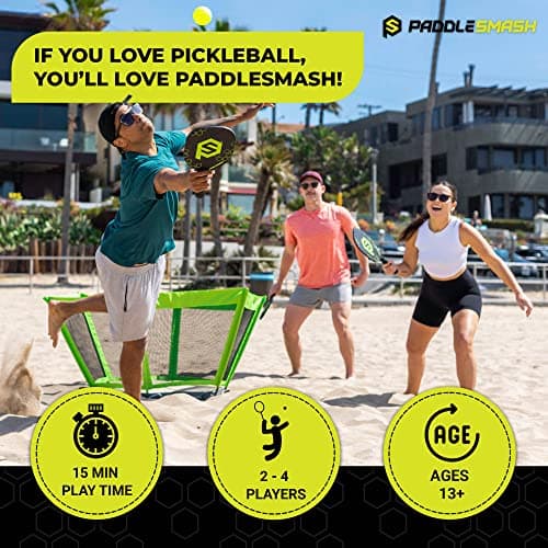 PaddleSmash - Pickleball Yard Game As Seen on Shark Tank - Beach, Backyard, Tailgate & Lawn, Outdoor Activities for Adults and Family - Easy Assembly