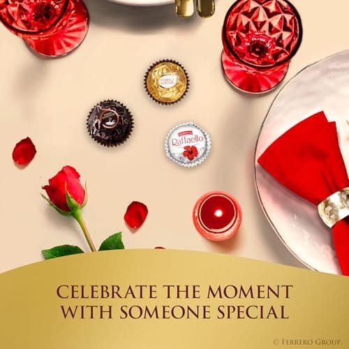 Ferrero Rocher Collection, Premium Gift Set, Hazelnut Milk Chocolate, Dark Chocolate and Coconut, 48 Count, 4.6 oz
