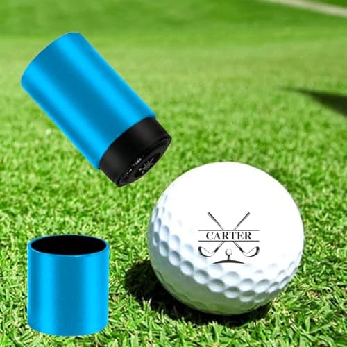 Custom Golf Ball Stamp Marker, Quick-Dry Self-Inking Golf Ball Personalized Stamp with Logo Monogram, Reusable Waterproof Golf Ball Marking Gift for Men Golfer & Dad Husband, Golf Balls Stamp