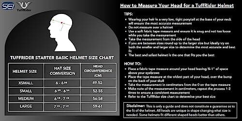 TuffRider Starter Basic Horse Riding Helmet | Comfortable Protective Equestrian Head Gear - SEI Certified