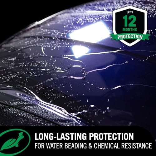 Turtle Wax Hybrid Solutions Ceramic Car Polish and Wax, Light Scratch Remover, Durable Paint Protection, Extreme Water Beading, High Gloss Shine, Hand or Machine Polisher Use, 14 oz (Pack of 1)