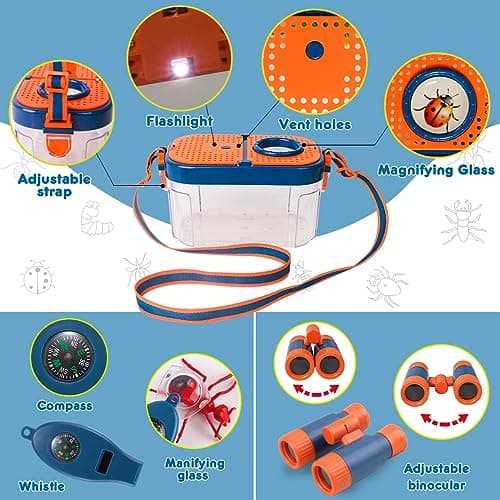 Pop-up tent, campfire, lantern, binoculars and camping gear for realistic pretend adventures indoors or outdoors Meland Camping Play Set for Child 3-6, Pretend Adventure Toy Gift B094XXBT8Z