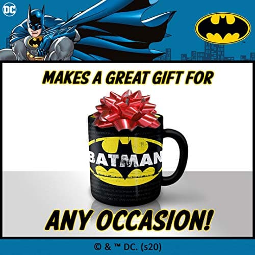 Silver Buffalo DC Comics Batman Logo Ceramic Mug, 20 Ounces