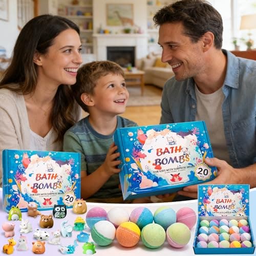 20 Pack Bath Bombs for Kids with Surprise Inside Bubble Bath Toys Organic Natural Bath Bombs Set Easter Basket Stuffers Birthday Christmas Gift for Kids 3 4 5 6 7 8 Years Old Boys Toddlers Girls B0D5Z33X94