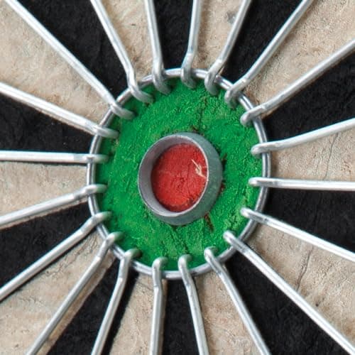 Viper by GLD Products Shot King Regulation Bristle Steel Tip Dartboard Set with Bullseye Metal Radial Spider Wire Compressed Sisal Board with Rotating Number Ring Includes 6 Darts Black