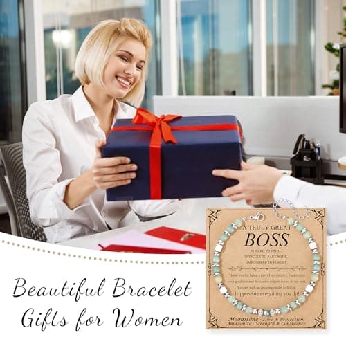 𝗚𝗶𝗳𝘁𝘀 𝗳𝗼𝗿 𝗪𝗼𝗺𝗲𝗻 𝗠𝗼𝗼𝗻𝘀𝘁𝗼𝗻𝗲 𝗕𝗿𝗮𝗰𝗲𝗹𝗲𝘁 Amazonite Colorful Imperial Jasper Stainless Steel Beads Bracelets, Graduation Mothers Day Christmas Birthday Gifts for Her Women