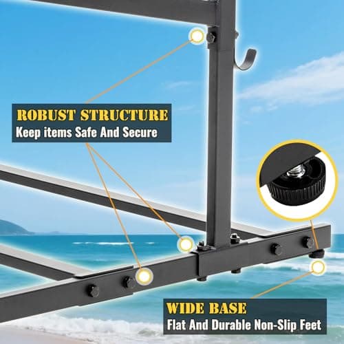Kayak Storage Rack, Heavy Duty Kayak Racks for Garage and Outdoor Storage, Storage Rack for Kayak, Canoe, Surfboard & Paddleboard-3 Levels