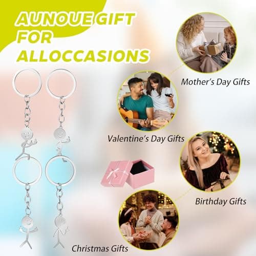 Ouligay 3Pcs Funny Keychain for Women,Middle Finger Keyring,Fun Keychains,Matching Keychains,Cool Gifts for Men