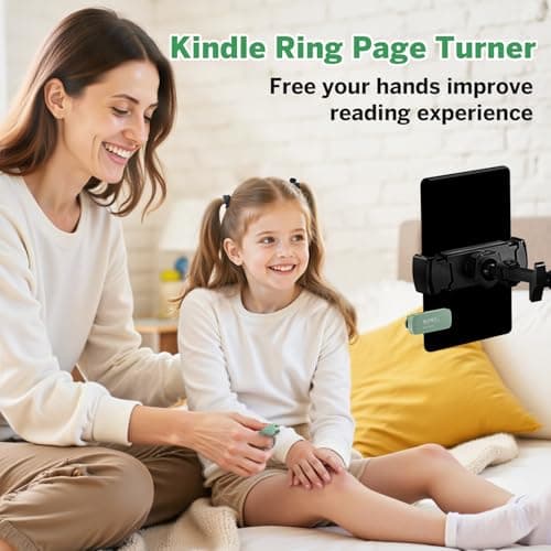 Clicker Page Turner for Kindle Accessories for Camera Video Record&Shutter Selfie with Storage Bag, Fits Thick Cases (Green) Page Turner Ring for Kindle,Remote Control for iPhone iPad Tablets eReaders B0FJXPC91M