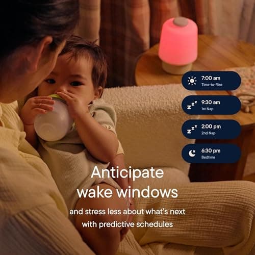 White noise machine, night light, toddler & kid time-to-rise alarm clock, registry essential with 3 months of sleep support Hatch Baby Sound Machine & Night Light Routine Builder (Putty) B0F7C6XJ3P