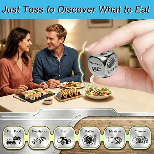 Food decision dice included, cool gadget stress relief desk toy, gift box for Christmas stocking stuffer birthday graduation Fidget Pen with Food Dice, Sensory Fidget Toy Gift for Teens and Adults B0H1PH19DT