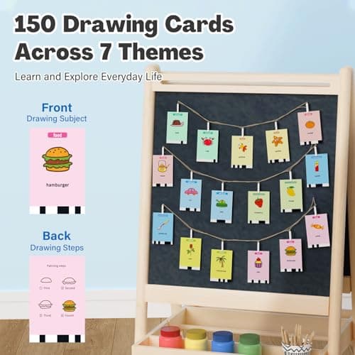 RIVGOT Drawing Robot for Kids with 150 Cards, Voice Interactive Educational Drawing Machine, Montessori Painting Learning Toys for 3 4 5 6 7 8 Year Old Boys Girls Birthday Party B0DPC68W8D