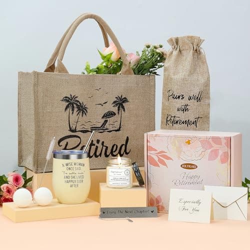Happy Cool Retirement Gifts for Women, Grandma, Coworker, Teacher, Retirees, Mom Best Retirement Gifts Ideas Retirement Gifts for Women 2026,Funny Retired Gifts Basket B0D1KHCSSV