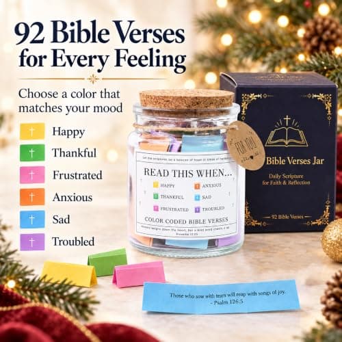 Read This When Bible Verses Jar For Daily Encouragement – Christian Gifts for Women, Birthday Gifts for Women, Christmas Gifts for Women, Birthday Gifts for Mom, Graduation & Teacher Gifts