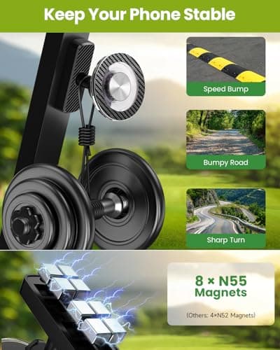 Stocking Stuffers Gifts for Men Dad Him, Magnetic Golf Cart Phone Holder, 360° Rotation Golf Accessories for Mens Gifts, Mens Stocking Stuffers 2025, White Elephant Gifts for Grandpa Papa Husband