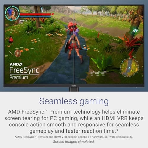 Dell 24 240Hz Gaming Monitor - SE2426HG - 23.8-inch FHD (1920x1080) 240Hz Display, in-Plane Switching (IPS) Technology, AMD FreeSync™ Premium, TÜV 3-Star, 2X HDMI, DisplayPort 1.4, Tilt