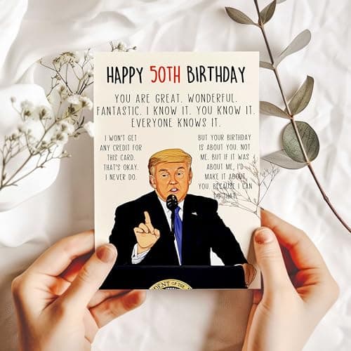 Funny 50th Birthday Card, Great 50th Birthday Gifts, Naughty Birthday Card for Him Her, Great 50 Years Old Birthday Decorations for Parents
