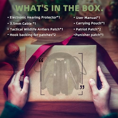 PROHEAR Electronic Ear Protection for Shooting with 4X Sound Amplification, Gun Range Hearing Protection Muffs, NRR 23dB Noise Reduction Headphones for Hunting, Green