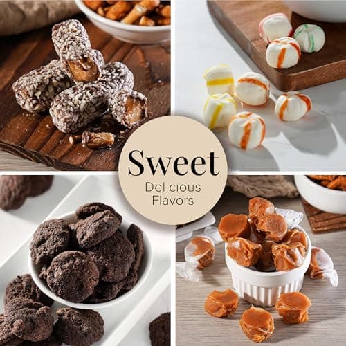 Broadway Basketeers Birthday Gift Basket Tower – Snack Boxes with Gourmet Cookies, Chocolates & Popcorn – Happy Birthday Gifts for Women, Mom, Sister, Friends & Coworkers