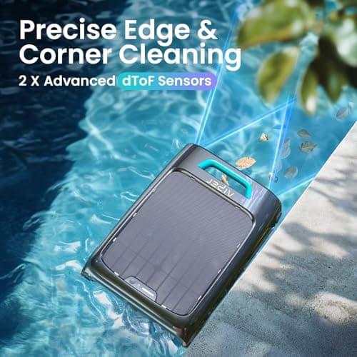 AIPER Surfer S2 Solar Powered Pool Surface Skimmer Robot with APP Support, 24/7 Continuous Cleaning, Dual Charging Modes, Smart Obstacle Avoidance, 150-um Filtration, OTA Upgrade