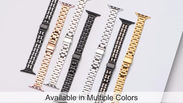 STIROLL Thin Replacement Band Compatible for Apple Watch 38mm 40mm 41mm 42mm(Series 11 10), Stainless Steel Metal Wristband Women Men for iWatch Ultra SE Series 9 8 7 6 5 4 3 2 1, Rose Gold