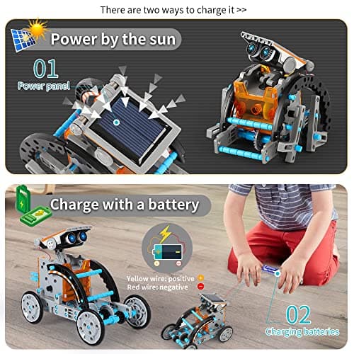 Lucky Doug Solar Power Kits Toys for Boys Ages 8-13, STEM Robot Kit Toys Gifts for Kids 8 9 10 11 12 13 Years, Educational Building Science Experiment Set Birthday for Kids Boys Girls