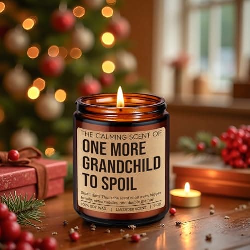 Miracu One More Grandchild Candle, Pregnancy Announcement for Grandparents, Baby Announcements Ideas, Pregnancy Reveal to Parents, Funny 2nd, Second Baby, Grandparents Again Gifts for Grandma Grandpa
