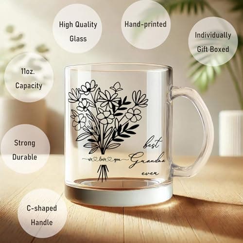 Breezy Valley Grandparent Gifts, Christmas Gifts for Grandma Grandpa from Grandkids - Best Ever Grandparents Gift Ideas, Grandma Grandpa Mugs Socks Set