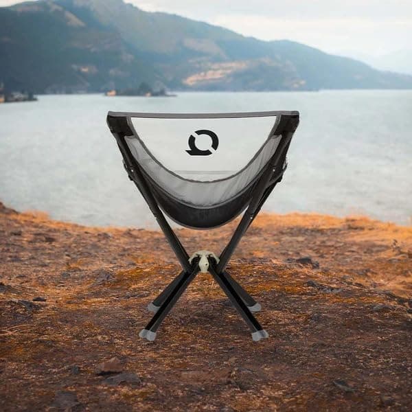 CLIQ ClassiQ 2.0 Camping Chair with Carry Bag - Portable Folding Chair & Bag for Outdoors - Reinforced 400 lb Capacity - Quick-Setup Travel Chair for Camping, Beach & Hiking - Ultimate Grey