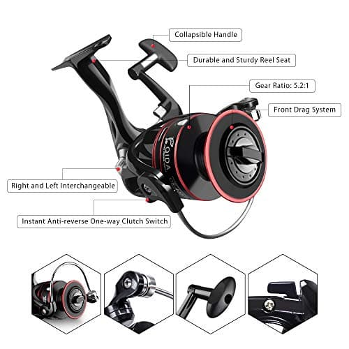 Fishing Pole Kit, Carbon Fiber Telescopic Fishing Rod and Reel Combo with Spinning Reel, Line, Bionic Bait, Hooks and Carrier Bag, Fishing Gear Set for Beginner Adults