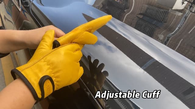 SLARMOR Mens Winter Leather Work Gloves, Warm Thinsulate Lining for Cold Weather Work, Thermal Insulated Work Gloves with Leather Palm,100 gram Insulation-L