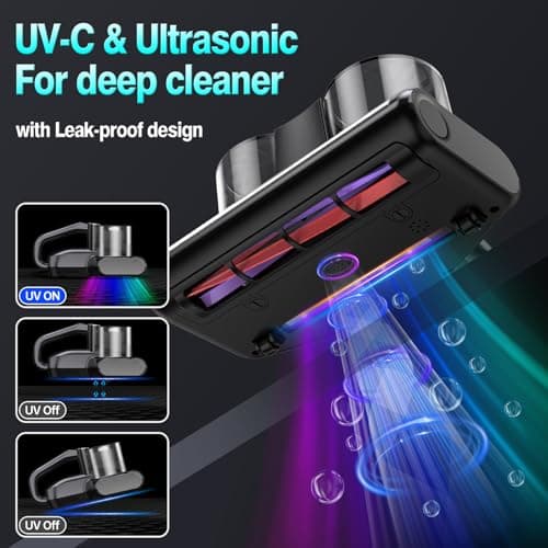 Mattress Vacuum Cleaner 5 in 1 Bed Vacuum Cleaner with 16Kpa Suction 253.7nm UV-C Light, HEPA Filtration, Ultrasonic, High Heating, 30000Rpm/Min Rotation , Replacement Filter Included, 500W, Corded