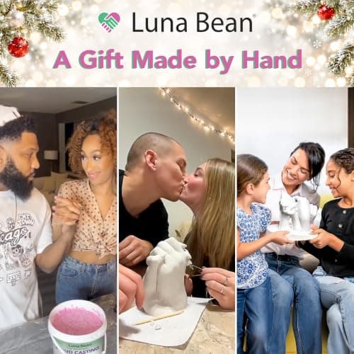 Luna Bean Hand Casting Kit – The Original Hand Mold Kit for Couples – Birthday Gifts, Bridal Shower, Wedding, Engagement Gifts for Her Him Anniversary for Men Women Wife Husband Boyfriend Girlfriend
