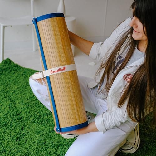 Yard Game – Modern Bocce Ball Set with Ramp & Targets | Portable BocceRoll Lawn Game for Backyard & Beach | Premium Wooden Bocce Game for Family & Party Play