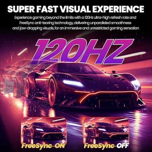 CRUA 34'' Ultrawide Gaming Monitor 120HZ, 21:9 WFHD 2560X1080 IPS Panel Computer Monitors with Built-in Speakers, Support AMD FreeSync, 120% sRGB, DP1.4 & HDMI1.4, Wall Mountable Installs-White