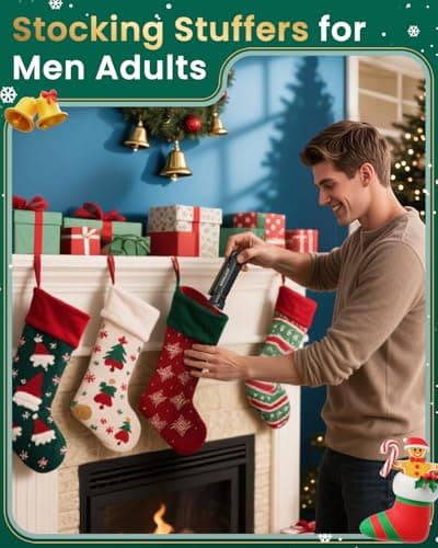 Coquimbo Christmas Stocking Stuffers White Elephant Gifts for Adults Men Him Dad, Rechargeable LED Work Light BBQ Grill Accessories Magnetic Flashlight, Mechanic Light Tools Mens Gifts (2 Pack Black)