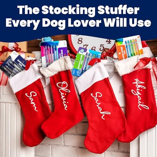 Funny Dog Dad Gift Pen Set – 5 Black Ink Ballpoint Pens with Stylus Tip & Metal Barrel with Doggy-Themed Quotes – Cool Dog Dad Gift for Men for Christmas, Stocking Stuffers, Birthday, Father’s Day