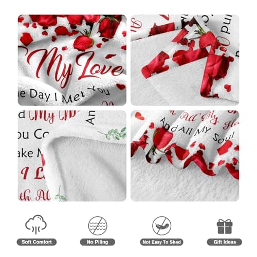 Gifts for Her Wife Girlfriend - to My Love Blanket - Anniversary Romantic Gift for Women - I Love You Gifts for Her - Wife Girlfriend Birthday Gift Ideas - Christmas & Valentines Day - 50"x60"