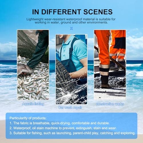 YAOYAO LAND Fishing Waders with Boots for Men Waterproof Wader PVC Waterproof Wader Ideal for Fly Fishing