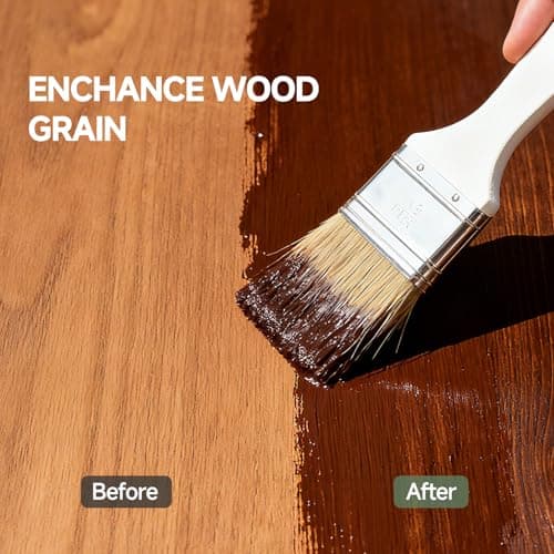 Wood Stain,16oz Teak Wood Stain & Sealer in One, Water Based|Fast Drying|Non-Toxic|Low Ddor|Waterproof, for Indoor and Outdoor Furniture, Multiple Finishes(with Tools)